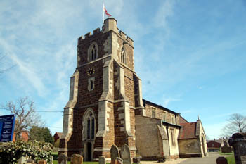 Stanbridge church from the south-west March 2008